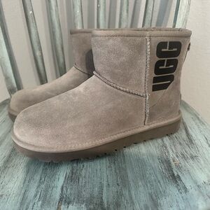 UGG Classic Gray Plush Boots Size 7